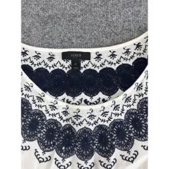 Elegant White and Navy Kids Dress - Picture 2 of 2